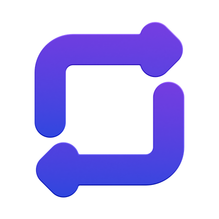 Refresh Sync Arrows  3D Icon