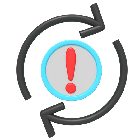 Refresh Warning  3D Icon