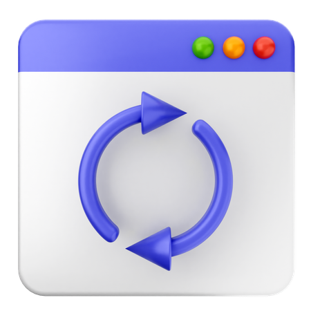 ウェブサイトを更新  3D Icon