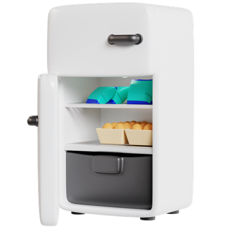 Refrigerador moderno de acero inoxidable  3D Icon