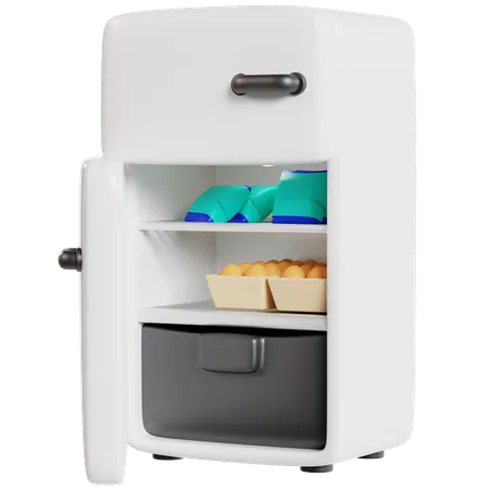 Refrigerador moderno de acero inoxidable  3D Icon