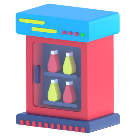 Refrigerated Vending Machine  3D Icon