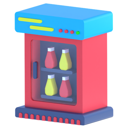 Refrigerated Vending Machine  3D Icon