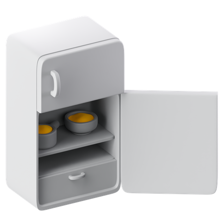 Refrigerator  3D Icon