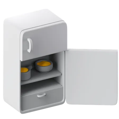 Refrigerator  3D Icon