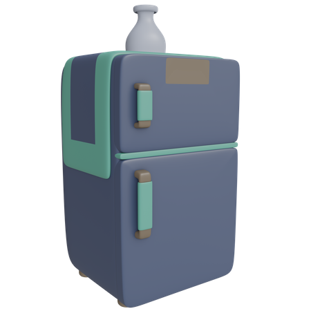 Refrigerator  3D Icon