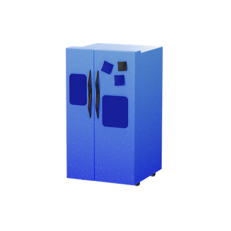 Refrigerator  3D Illustration