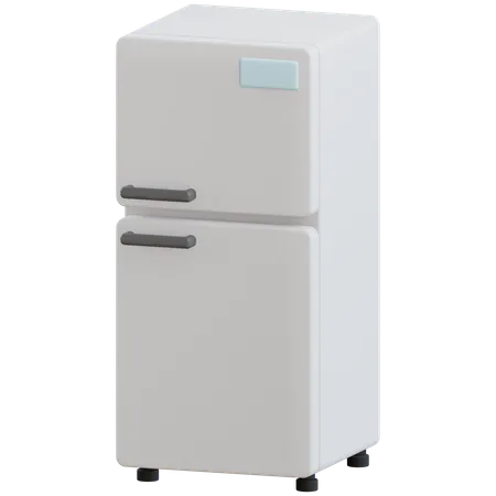 mini fridge with freezer 3D model