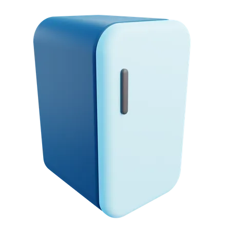 3 D Refrigerator With Isolated Background 3D Icon