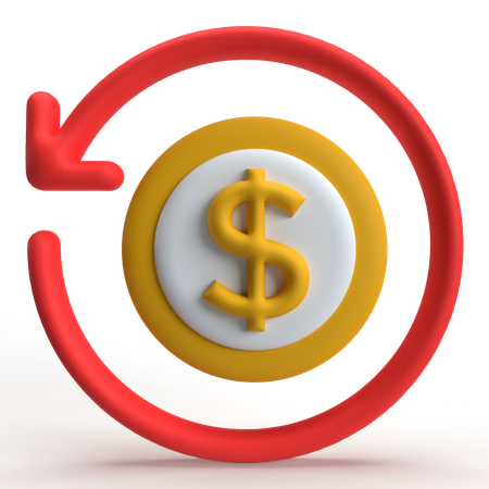 Refund Cash  3D Icon