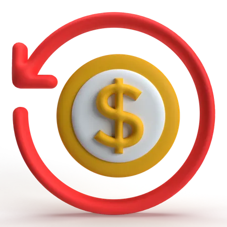 Refund Cash  3D Icon