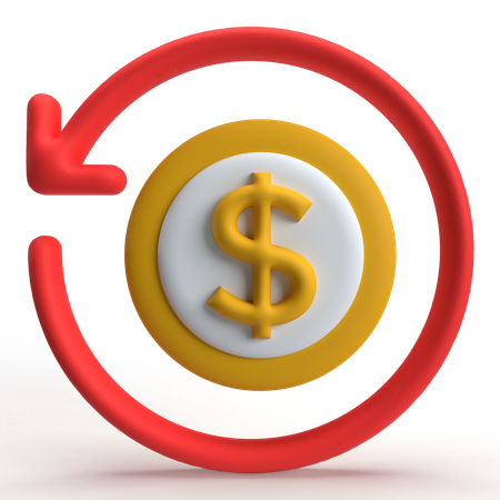 Refund Cash  3D Icon