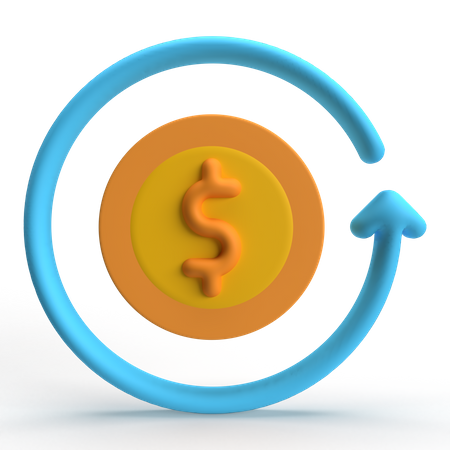 Refund Cash  3D Icon