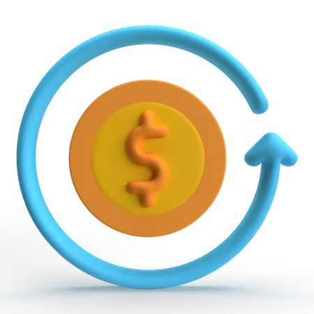 Refund Cash  3D Icon