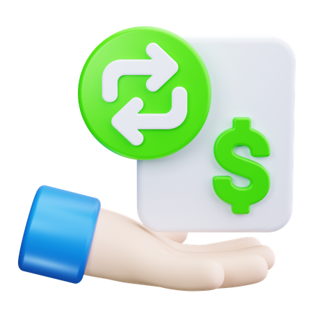 Refund Money  3D Icon