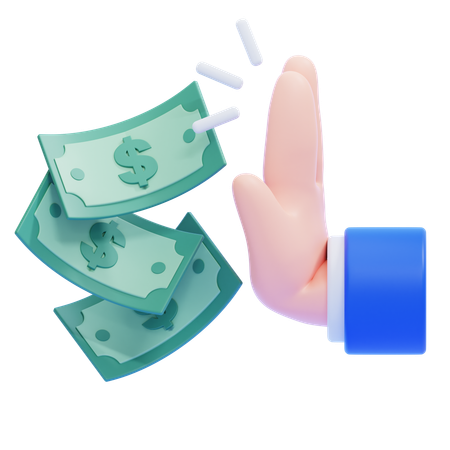 Refusing Bribe  3D Icon