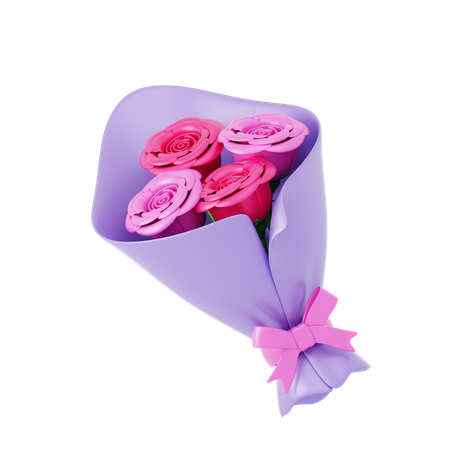 Regalar ramo de flores  3D Icon