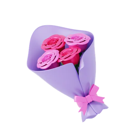 Regalar ramo de flores  3D Icon