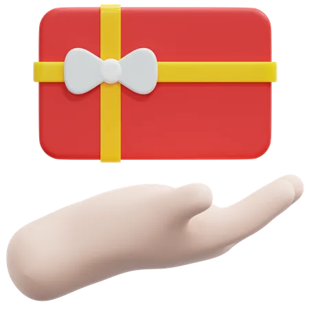 Dar tarjeta de regalo  3D Icon