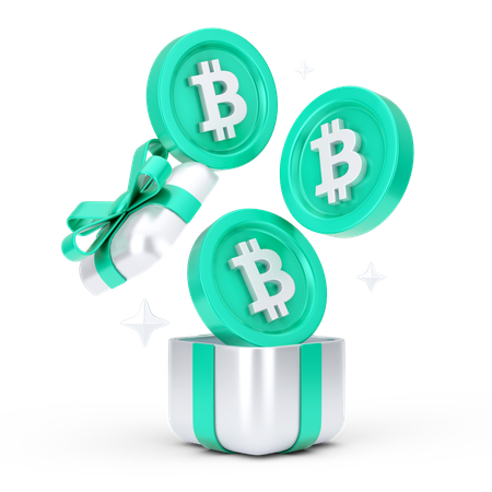 Regalo bitcoin  3D Icon