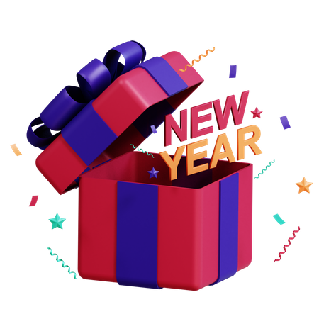 Regalo de año nuevo  3D Icon