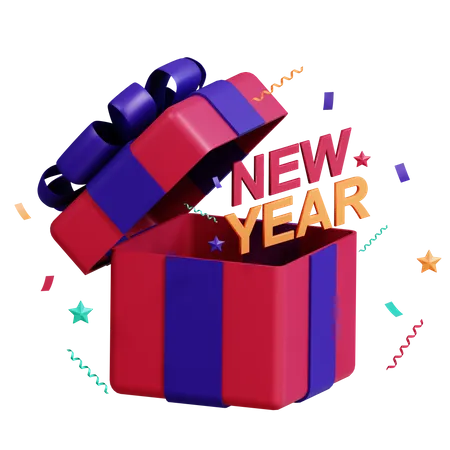 Regalo de año nuevo  3D Icon