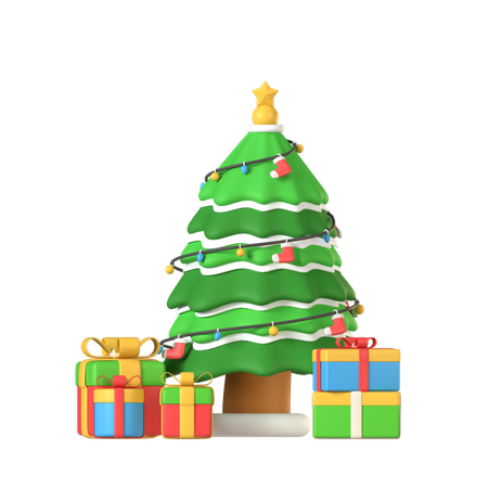 Regalo del árbol de navidad  3D Icon