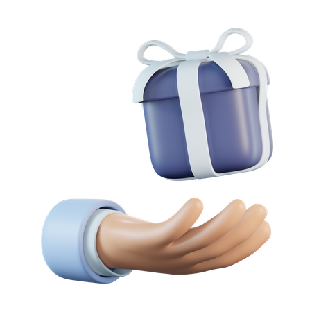 Mano dando regalo  3D Icon