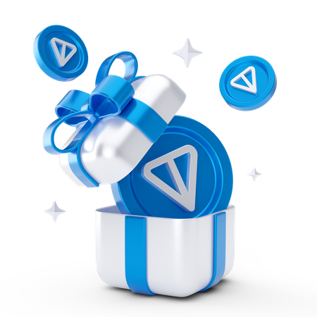 Regalo de moneda de tonelada  3D Icon