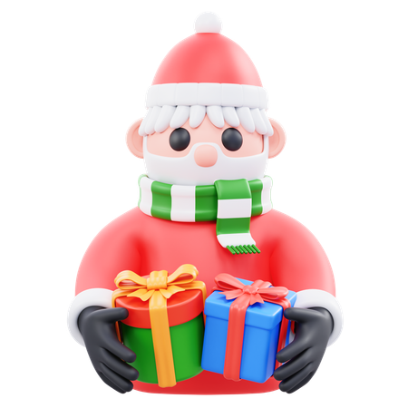 Santa claus gift  3D Icon
