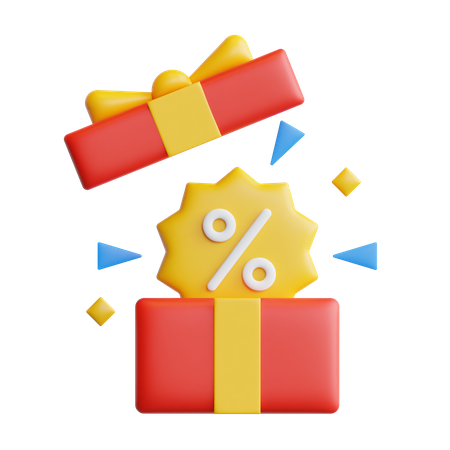 Descuento de regalo  3D Icon