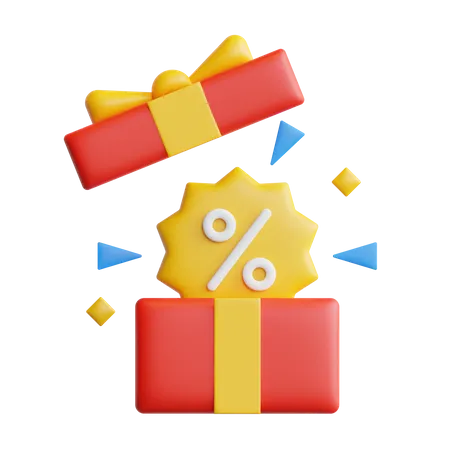 Descuento de regalo  3D Icon