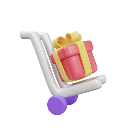 Regalo en el carrito  3D Icon