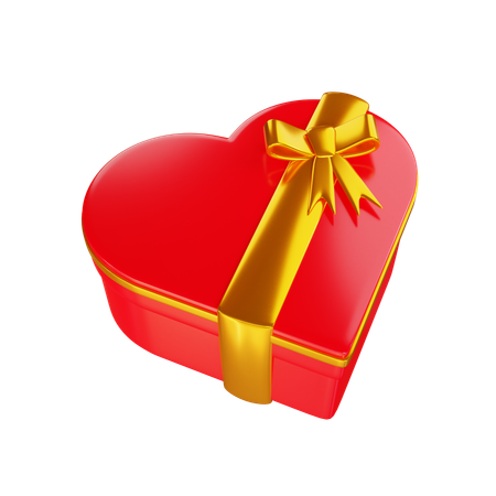 Regalo en forma de corazón  3D Icon