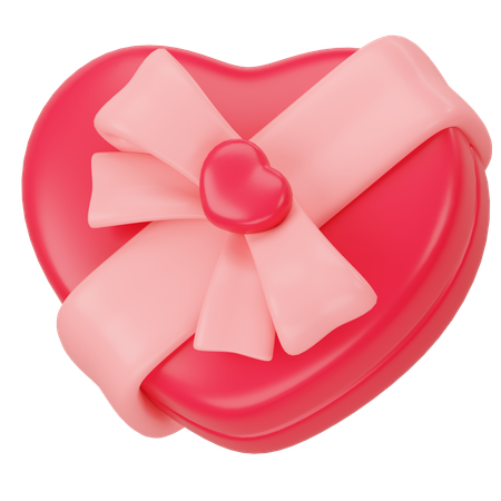 Regalo en forma de corazón  3D Icon