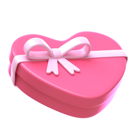 Regalo en forma de corazón  3D Icon