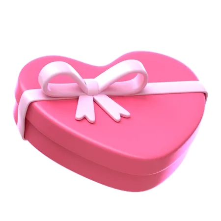 Regalo en forma de corazón  3D Icon