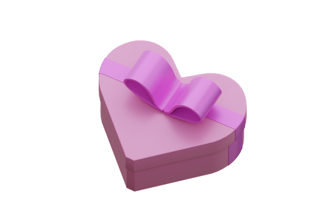 Regalo en forma de corazón  3D Icon
