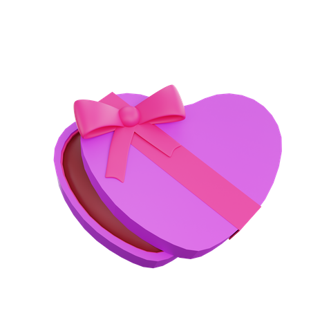 Regalo en forma de corazón  3D Icon
