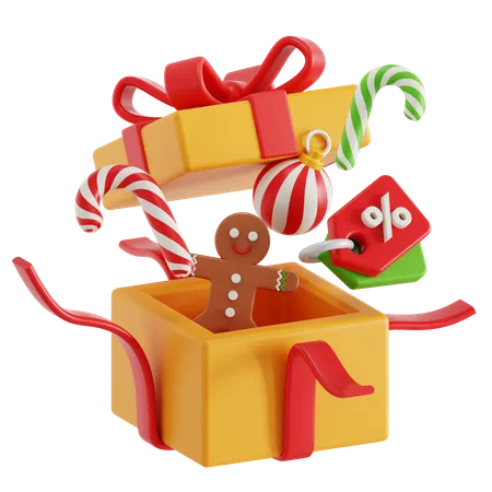 Sorpresa de regalo de navidad  3D Icon