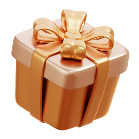 Regalo de oro  3D Icon