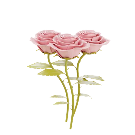 Regalo rosa de san valentín  3D Illustration