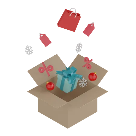 Desempaquetado de regalo  3D Icon