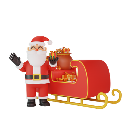 Regalos de santa  3D Illustration