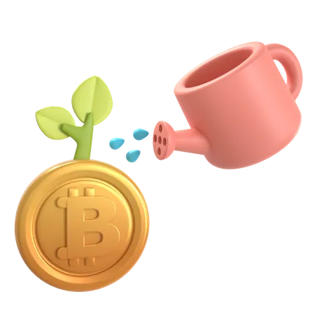 Investindo em bitcoin  3D Icon