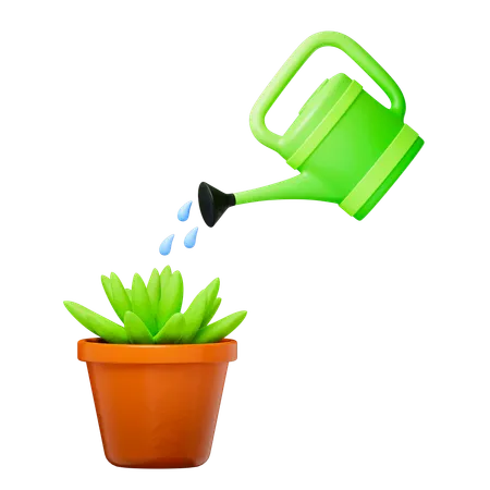 Regando plantas  3D Icon