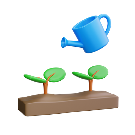 Regando plantas  3D Icon