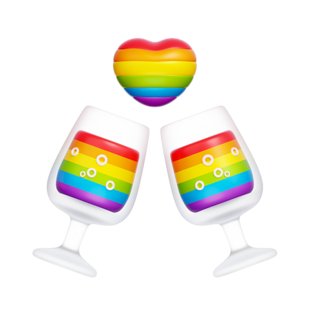 Regenbogengetränk  3D Icon