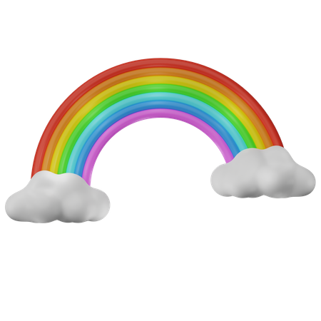 Regenbogen in der Wolke  3D Icon