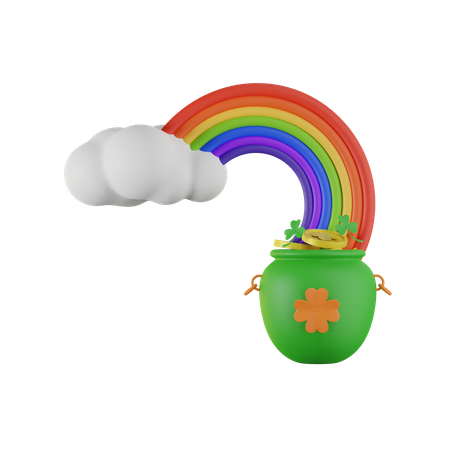 Regenbogen Patrick Münzen Topf  3D Icon